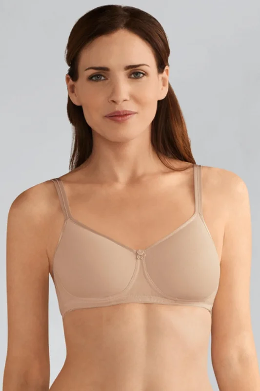 sleep bras for all night comfortAmoena Mara Padded Mastectomy Bra - Light Sand