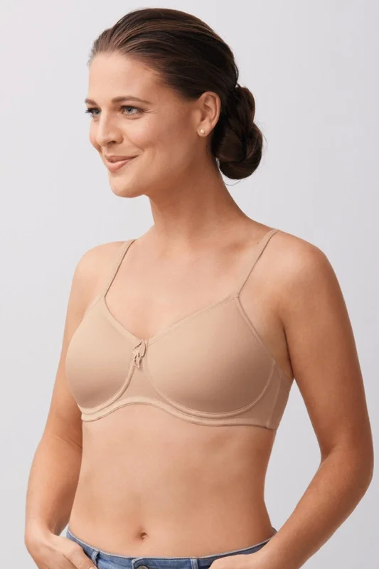 t - shirt bras for a smooth look under clothesAmoena Lara Wire Free Padded Mastectomy Bra - Nude