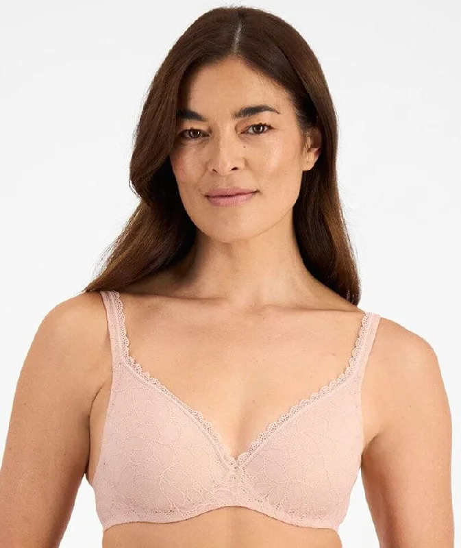 padded wireless bras for light supportBerlei Barely There Lace Bra - Nude Lace