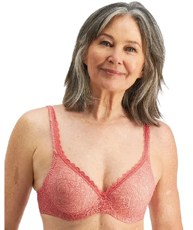 minimizer bras to reduce bust sizeBerlei Barely There Lace Contour Bra - Dusty Red