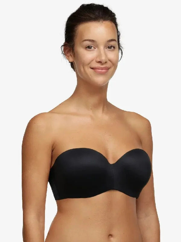 Bra with moisture - wicking lining for sweaty situations​ Black Norah Strapless Bra