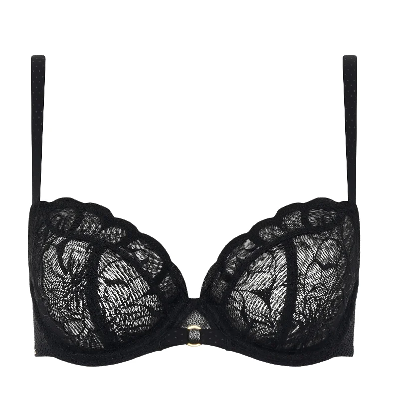 padded bras for added volumeFleurs Lace Demi Underwire Bra