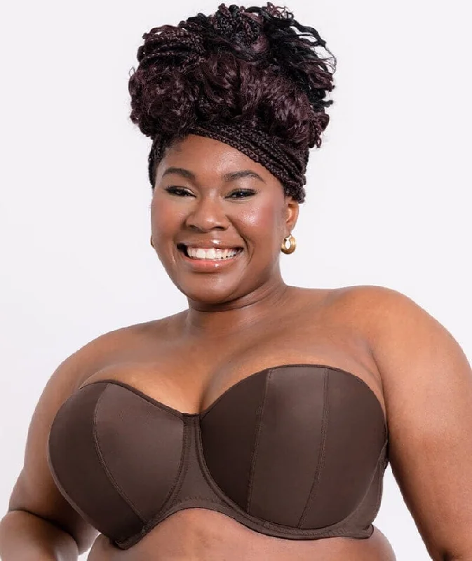 seamless backless bras for summer dressesCurvy Kate Luxe Strapless Bra - Cocoa