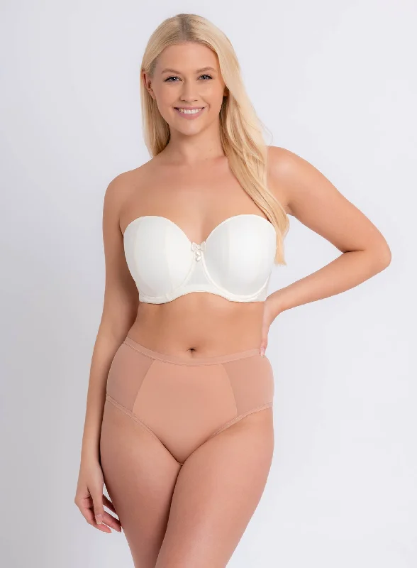 seamless t - shirt bras for everyday wearCurvy Kate: Luxe Strapless Bra Ivory