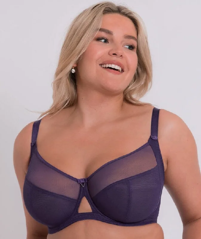 full cup padded bras for enhanced shapeCurvy Kate Victory Balcony Bra  - Deep Purple