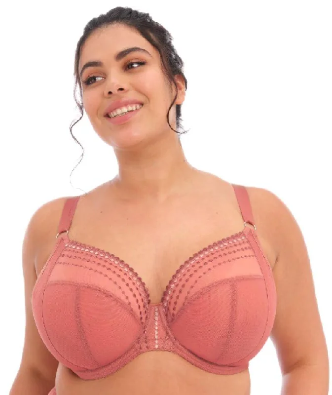 supportive underwire bras for large bustsElomi Matilda Underwire Plunge Bra - Rose