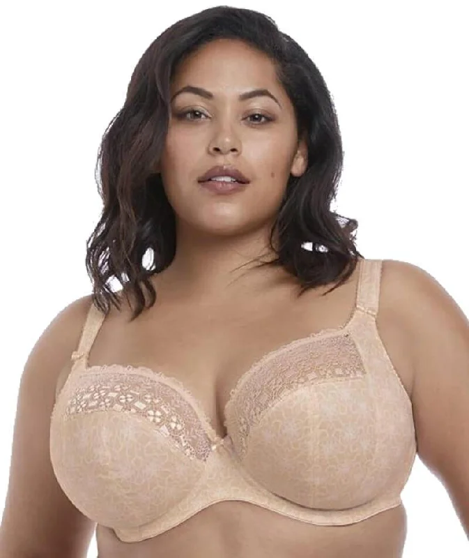 plus size bras with good supportElomi Kim Underwired Plunge Bra - Caramel