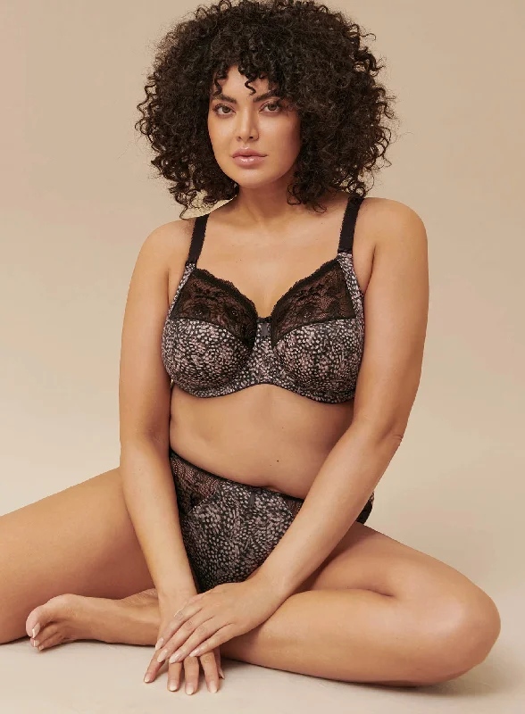 plus size nursing bras for breastfeeding momsElomi: Morgan Underwired Banded Bra Ebony