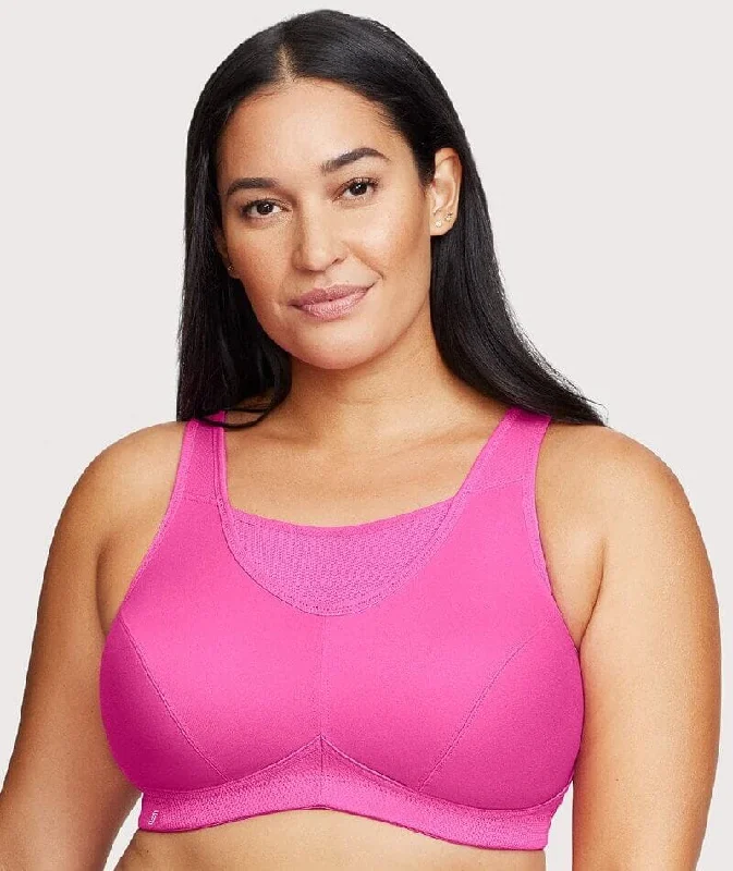 strapless bras for backless dressesGlamorise No-Bounce Camisole Wire-Free Sports Bra - Rose Violet