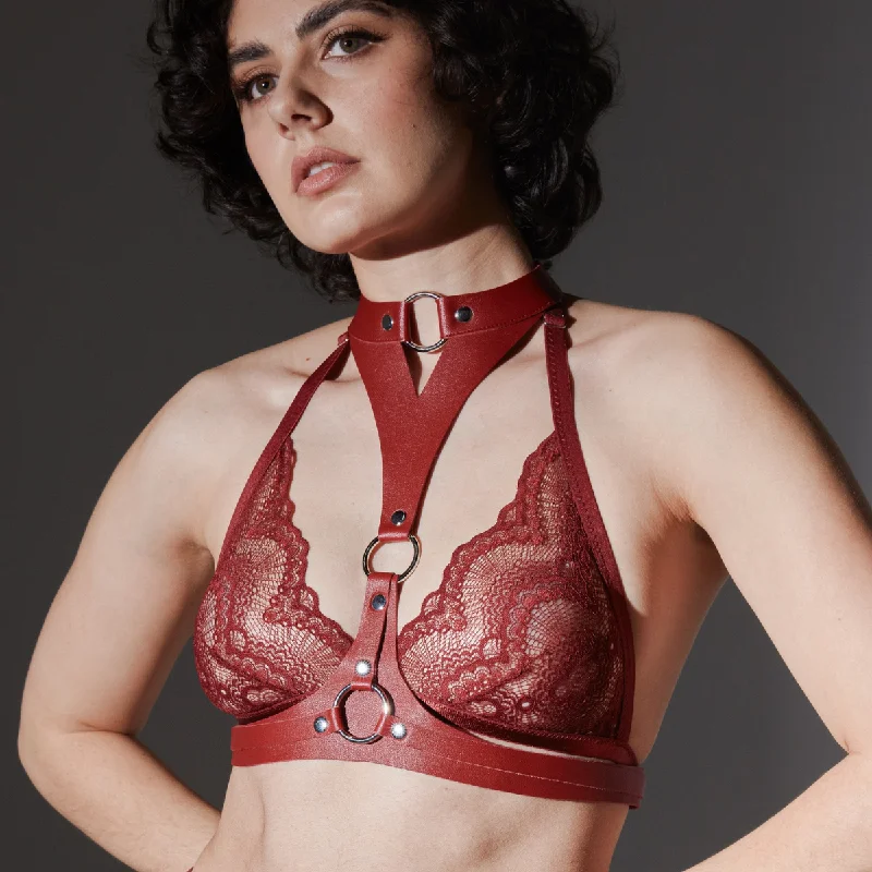 padded wireless bras for light supportHeroine Harness Bra - Ruby