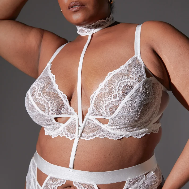 plunge t - shirt bras for a sleek appearanceKane V-Wire Bra - Ivory