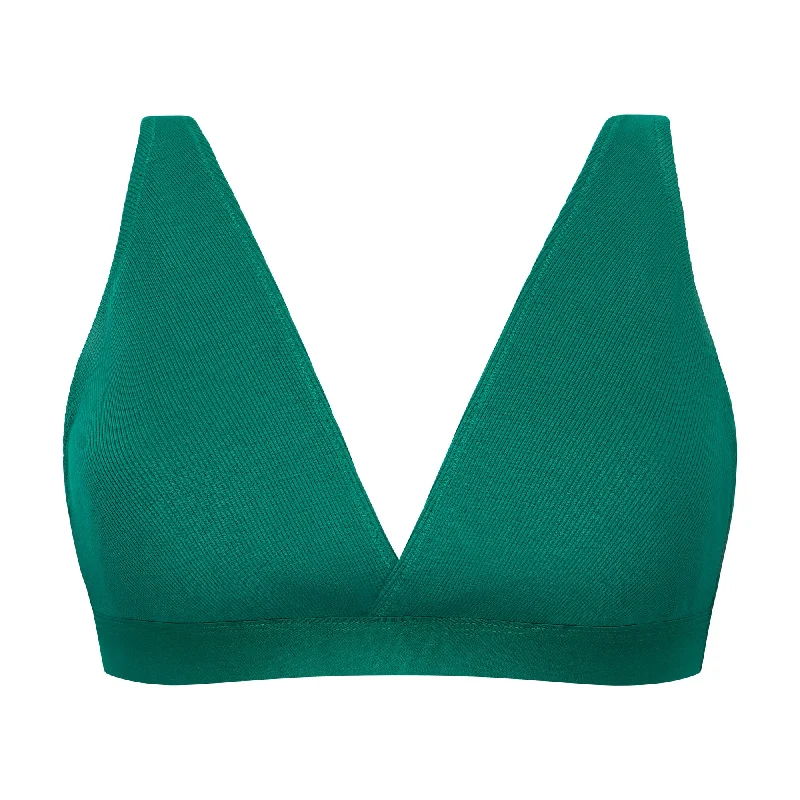 bralette sports bras for light exerciseMaya Pine Green Rib