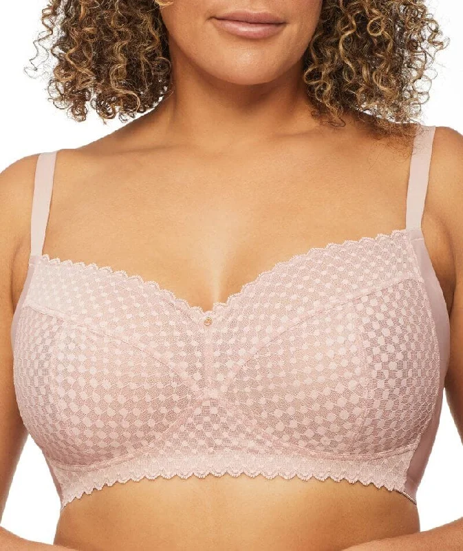 strapless bras for backless dressesNancy Ganz Revive Amelia Wire-free Lace Full Cup Bra - Rose Quartz