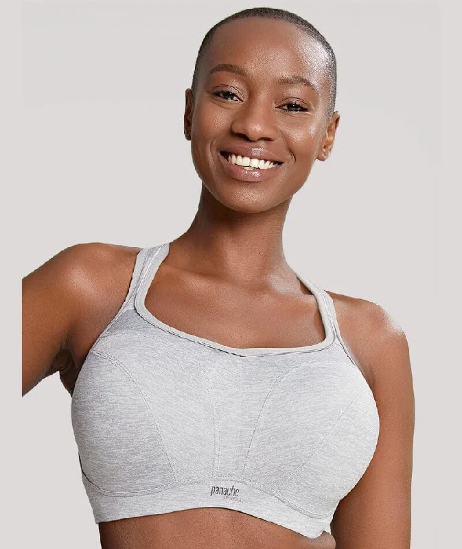 sleep bras with adjustable strapsPanache Sport Power Underwired Sports Bra - Grey Marl