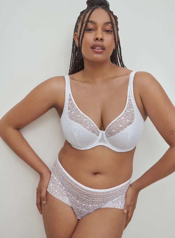 sleep bras for all night comfortPrimaDonna Twist: Epirus Half Padded Plunge Underwired Bra White