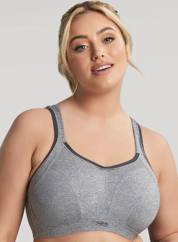 wireless bras for a natural feelSculptresse: Activate Non Padded Sports Bra Charcoal Marl