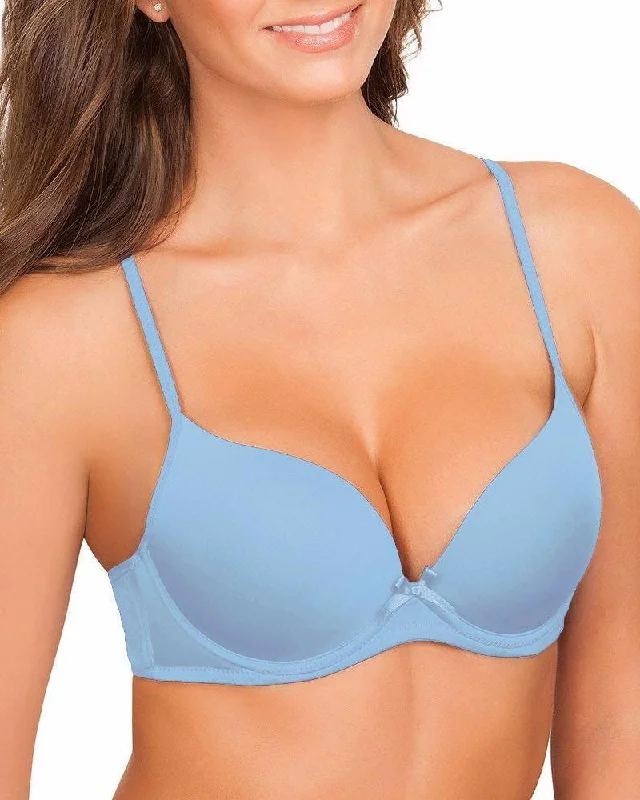 balconette push up bras for a lifted lookSecret Treasures - Walmart - T-shirt Bra - Soft Padded Underwired Pushup Bra - Sky Blue