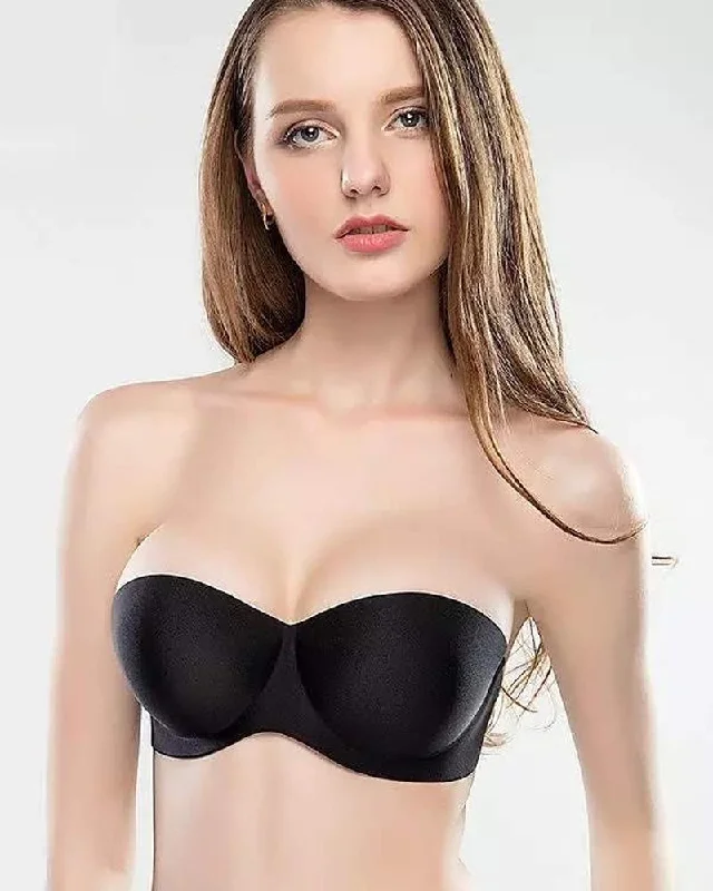 seamless bras for invisible under clothesSexy Pushup Bra - Strapless & 100% Seamless Bra - Underwired - Single-Padded