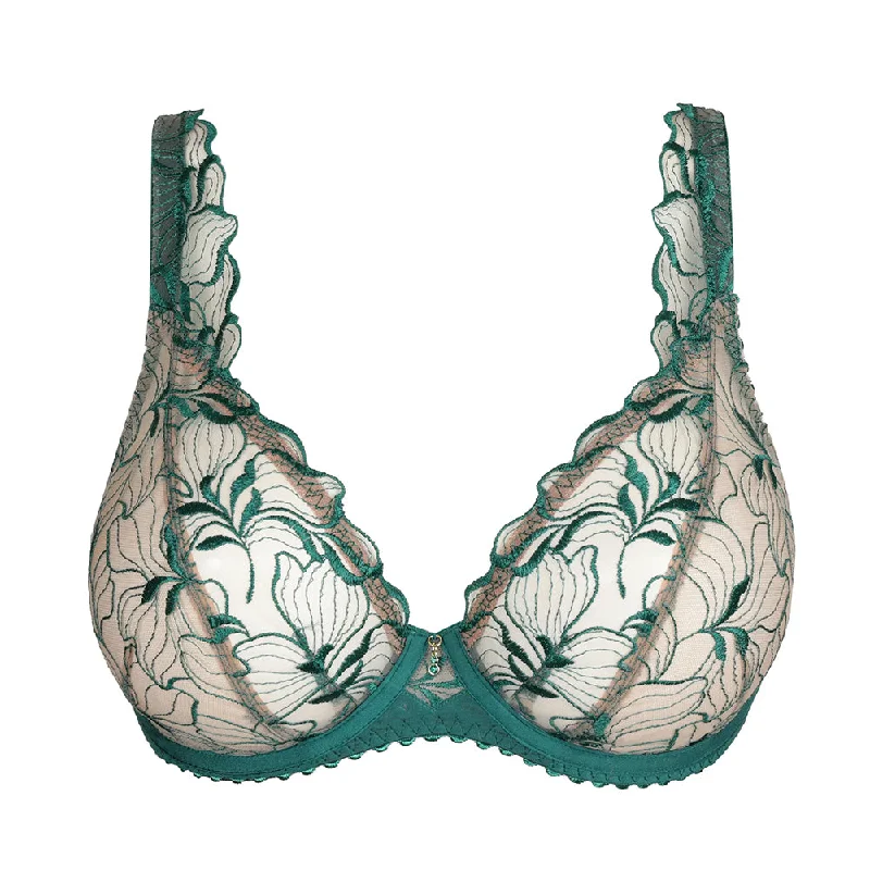 minimizer plus size bras for curvy figuresSpringdale Jasper Green Plunge Bra