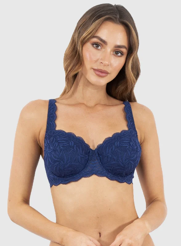 moisture wicking sleep bras for hot sleepersTriumph: Essential Lace Balconette W Navy Blue