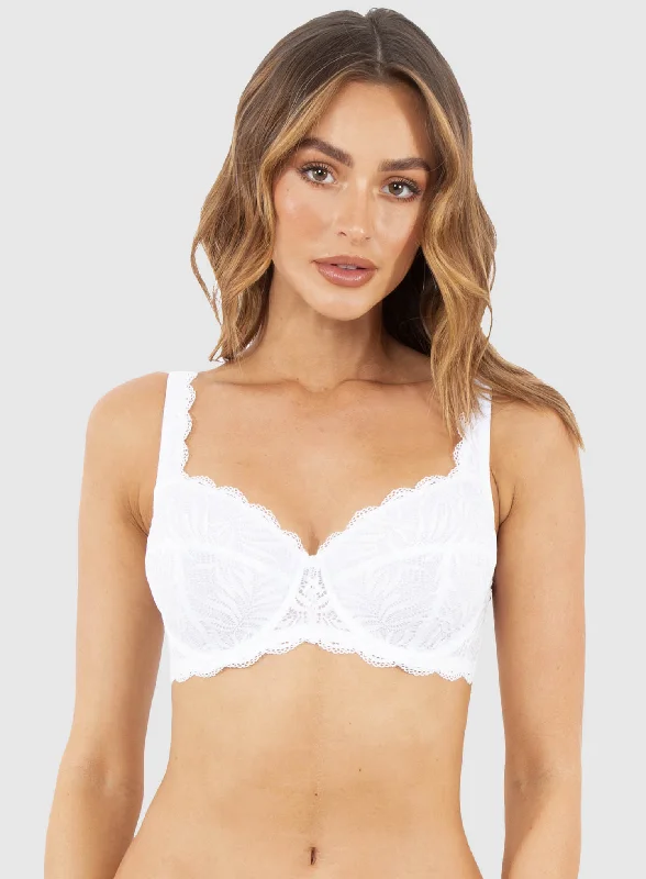 underwire bras with maximum supportTriumph: Essential Lace Balconette W White