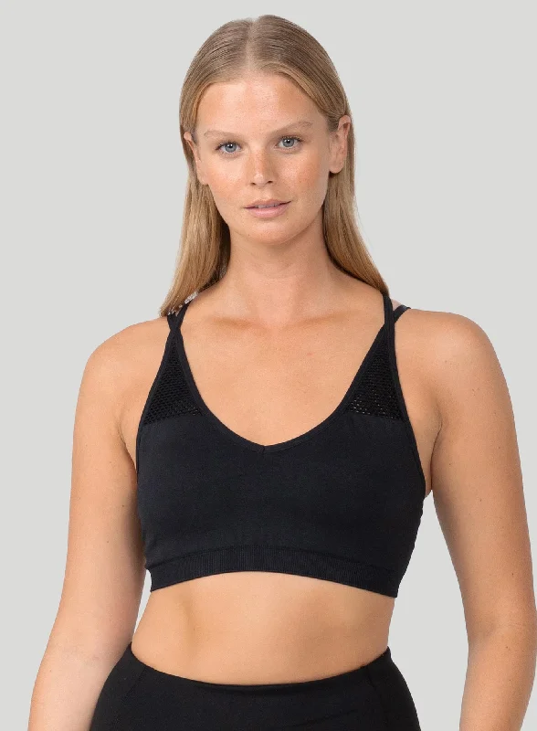 bralette bras for a trendy and comfortable styleTriumph: Triaction Zen Top Black Mesh