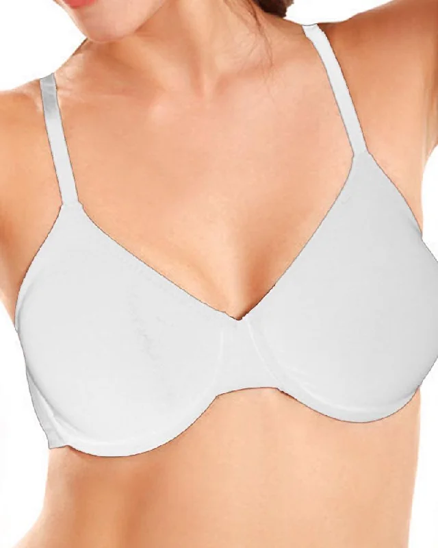 moisture wicking sports bras for sweaty workoutsWild Gentle 008-W Bra - Flourish - White