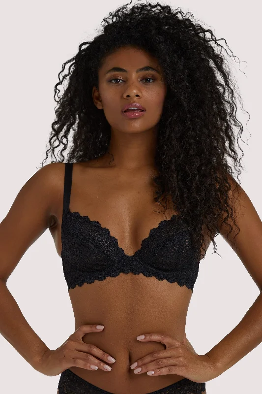 minimizer underwire bras for more controlAriana Black Everyday Lace Bra