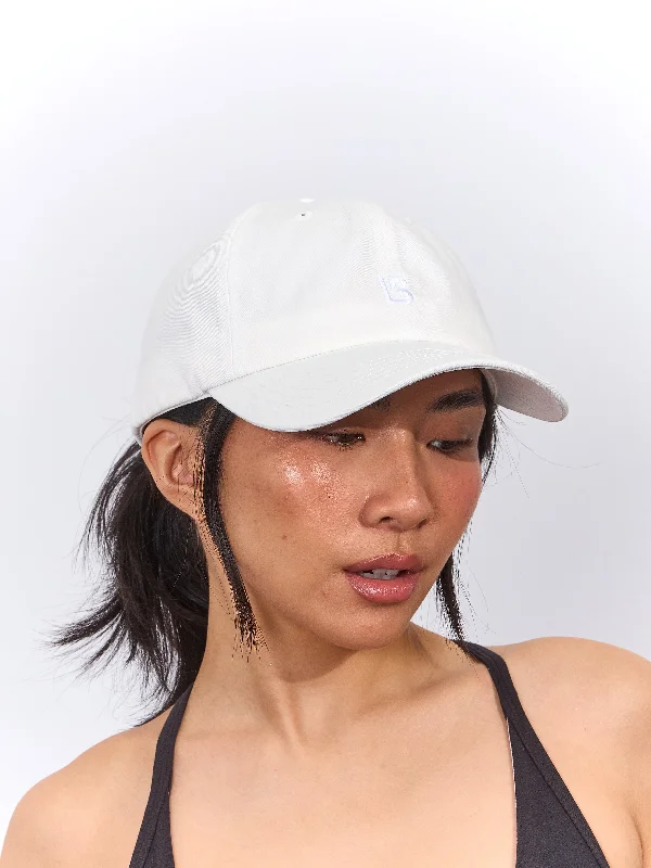 petite medium impact women sport braDad Hat - White