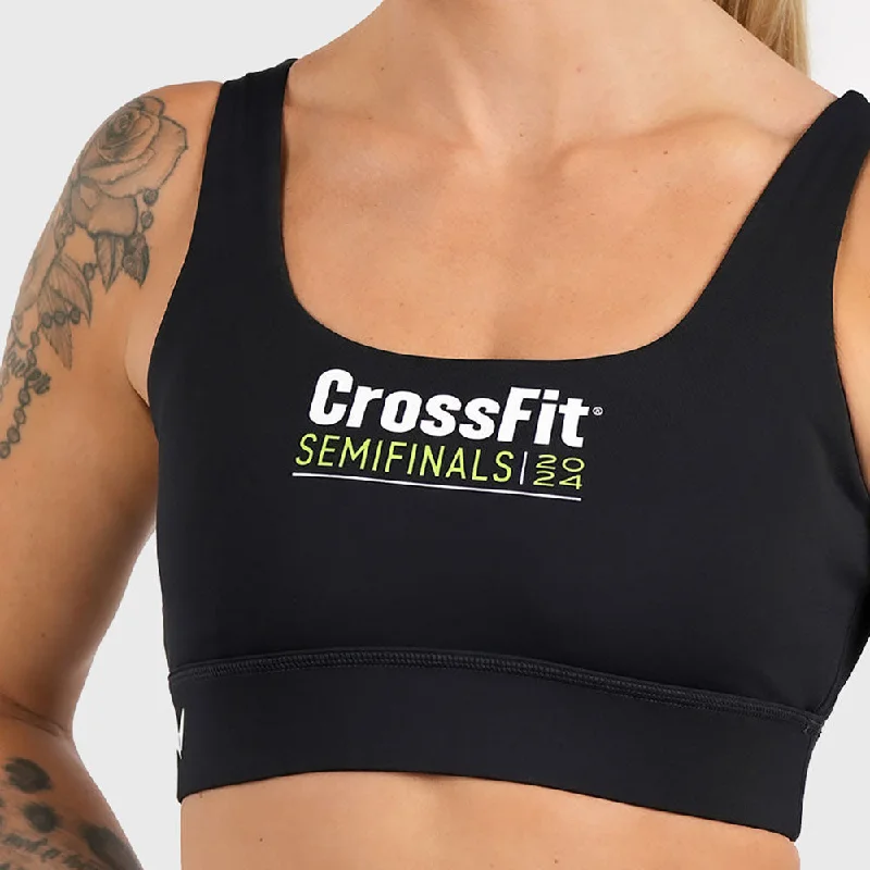 eco - friendly women sport bra made from recycled materialsNorthern Spirit - CrossFit® Semifinals Lambdi Women’s Classic Sports Bra Medium Support - INK