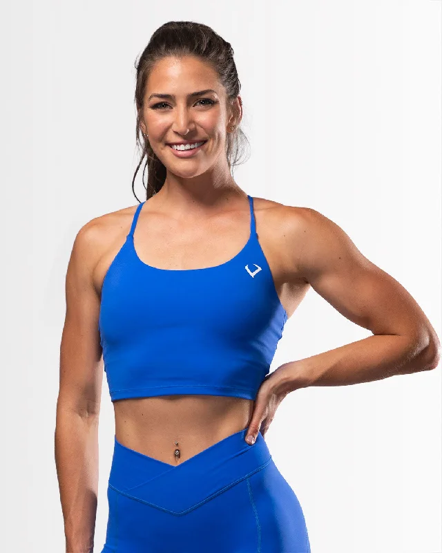 high impact women sport bra for runningVice Blue Crop