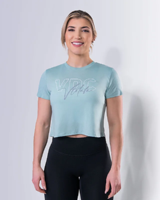 seamless women sport bra for smooth under clothesVital Soft Teal T-Shirt